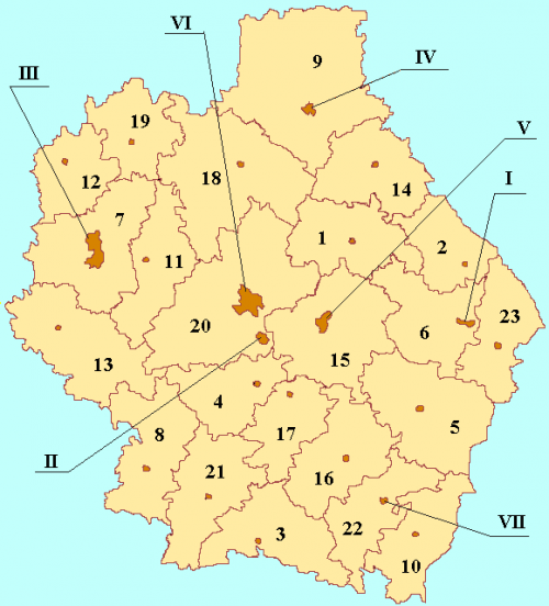 坦波夫州行政区划