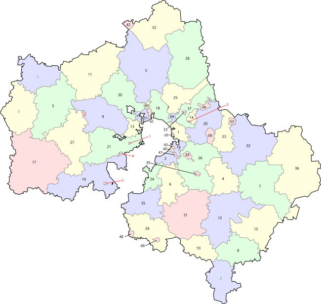 莫斯科州行政区划