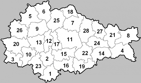 库尔斯克州行政区划